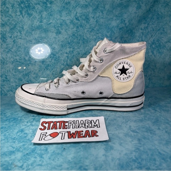 Converse Chuck 70 Gray Patchwork Men’s Canvas High Top Shoes Sneakers Size 9.5 - Picture 5 of 7
